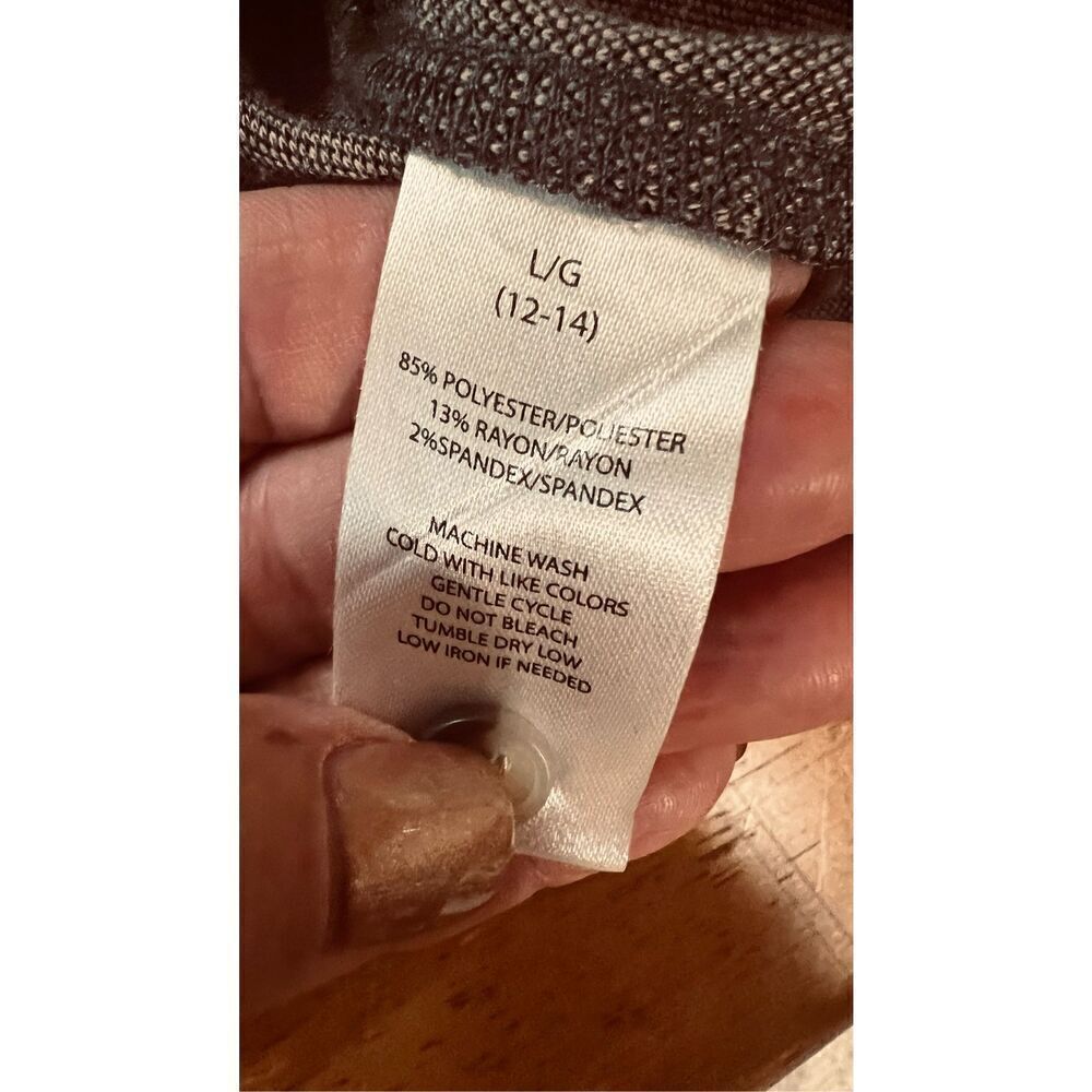 Beach Lunch Lounge Pink Gray Flannel Pocketed Top Size L - Picture 6 of 9